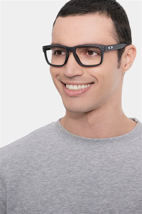 Oakley Holbrook Rx - Rectangle Black Frame Glasses For Men | Eyebuydirect