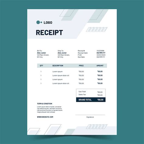 Free Vector | Receipt book template design