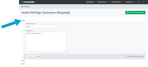 Visual Search: Synonym Maps – Monetate Knowledge Base