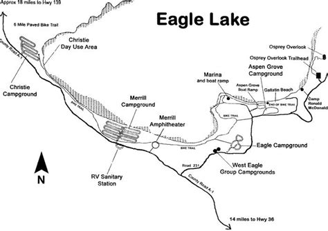 Eagle Lake Map | Eagle lake, Rv parks, Campground