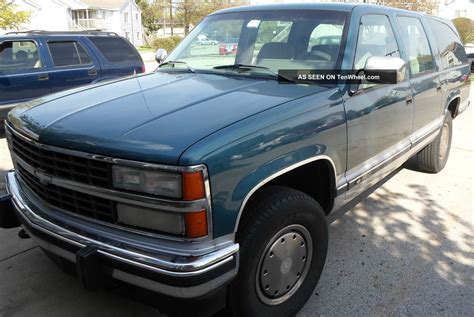 1993 93 Chevrolet K1500 Suburban 1500 4x4 4wd Tow Teal Green Truck ...