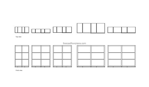 Sliding Door Wardrobes, AutoCAD Block - Free Cad Floor Plans