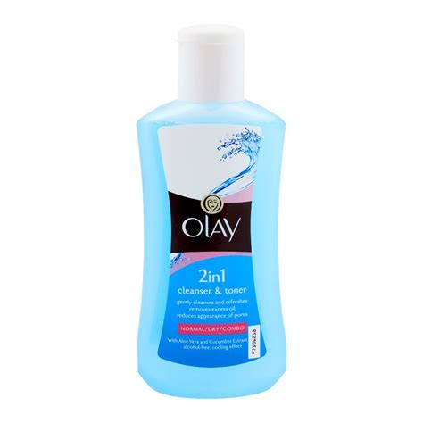 Olay 2 in 1 Cleanser & Toner For Normal ,Dry & Combination Skin 200ml - Eshaistic.pk