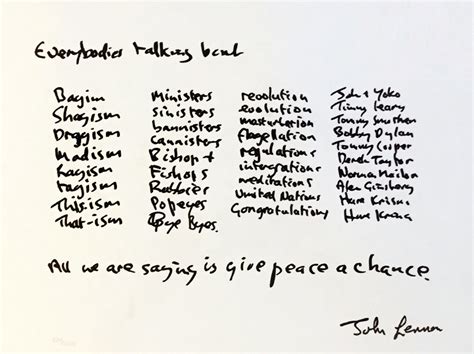 Lyrics: Give Peace a Chance Lyrics 2008 by John Lennon