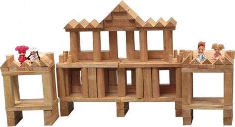 New Wooden House Blocks Big Wooden Blocks House Building Blocks Toys ...