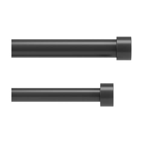 Cappa Double Extendable Steel Curtain Rods 305 457 Cm Black Umbra