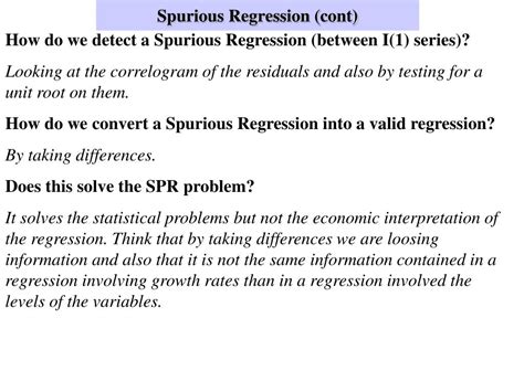 PPT - Spurious Regression and Simple Cointegration PowerPoint Presentation - ID:643926