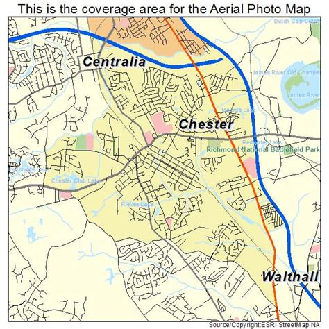 Aerial Photography Map of Chester, VA Virginia