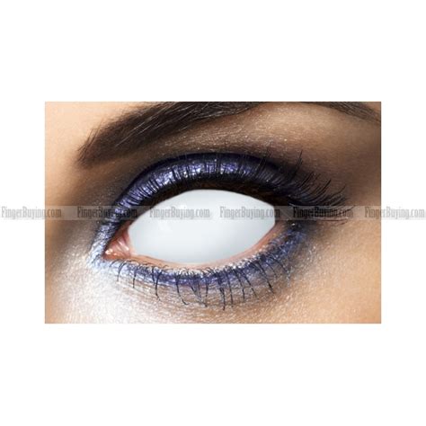 Prescription & Non Prescription White Out Halloween Contacts