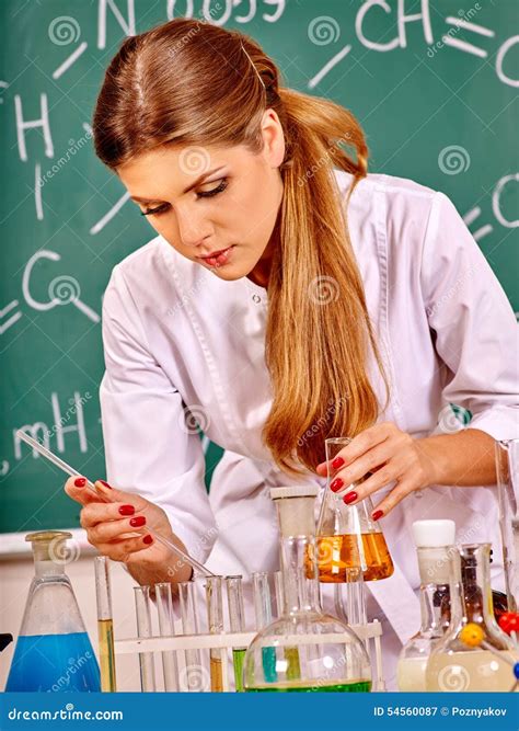 Chemistry Teacher at Classroom Stock Image - Image of learn, knowledge: 54560087