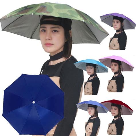 2020 2019 New Fashion Umbrella Hat Adult Umbrella With Elastics Band ...