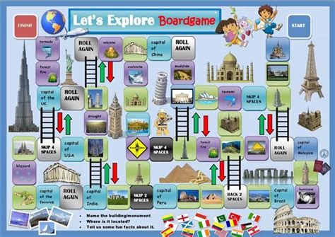 Around the World Boardgame | Juegos de aprendizaje, Clase de inglés ...