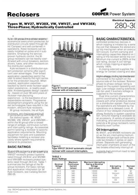 (PDF) Cooper - Recloser - 3Ph Hydraulic - Types W WV VW - Catal.pdf - DOKUMEN.TIPS