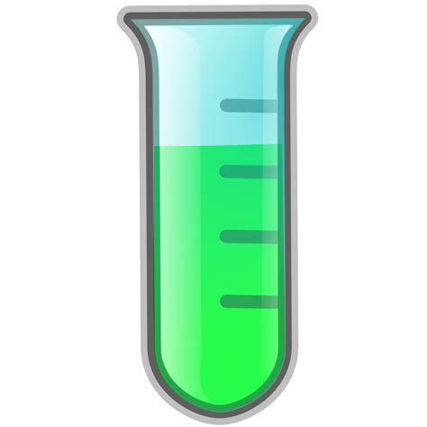 OnlineLabels Clip Art - Lab Icon - Horizontal Test Tube With Green