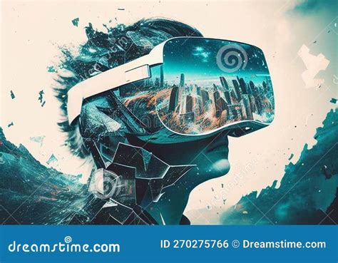 VR Headset, Metaverse, Futuristic Virtual World, State of Consciousness, Technology Stock ...