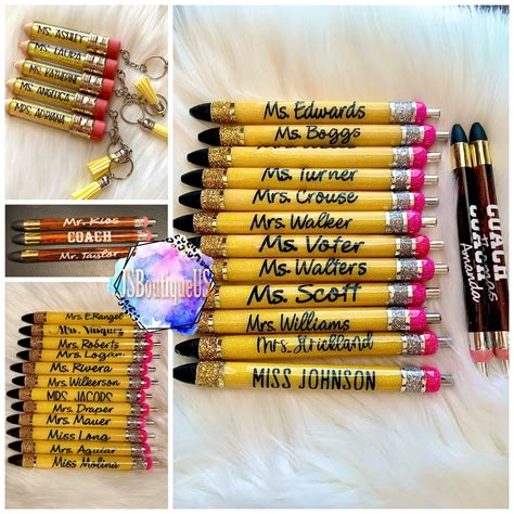 Personalized Teacher Pens Gifts /pencil Pens/ Pencil - Etsy