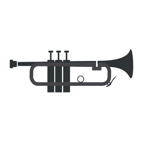 Silhouette vector drawing of a simple trumpet | Free SVG