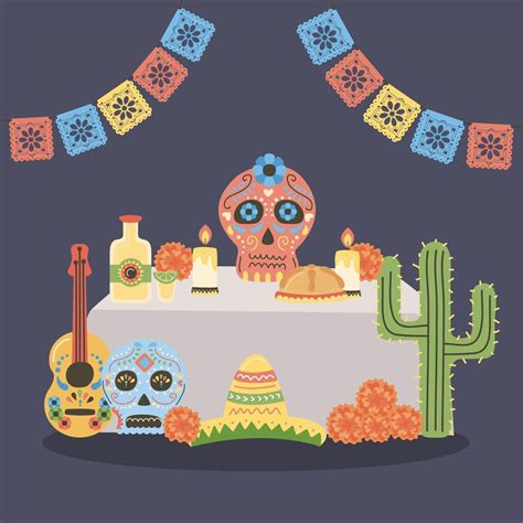 day of dead altar 3890905 Vector Art at Vecteezy