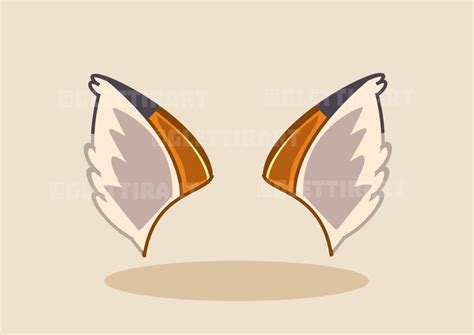 Fox Ears clipart, clipart for personal and commercial use, digital ...