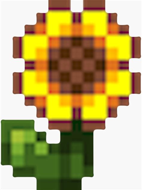 "Pixel Sunflower" Sticker by edevyor | Redbubble