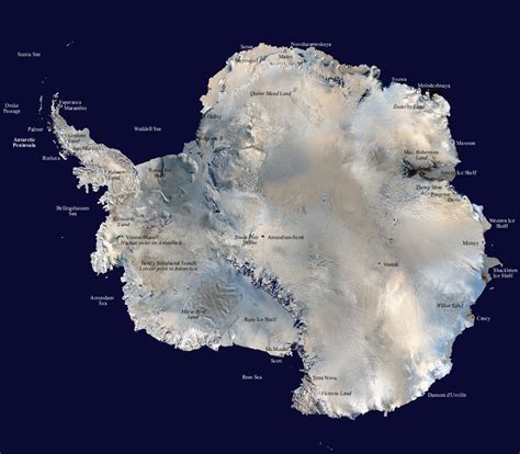 Antarctica Satellite Map