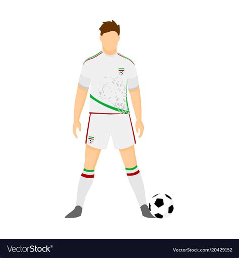 Iran football jersey national team world cup Vector Image