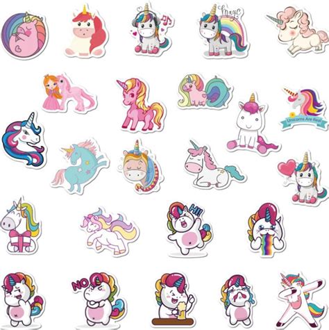 Pack of 25 or 50 Vinyl Unicorn Stickers Die Cut Decal Set | Etsy