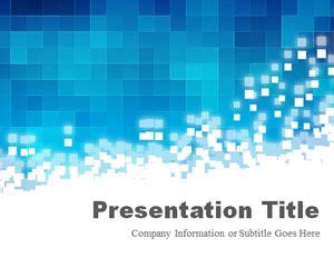 Free Pixels Blue PowerPoint Template