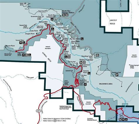 Black Canyon of the Gunnison Park Map (Extract) : Photos, Diagrams ...