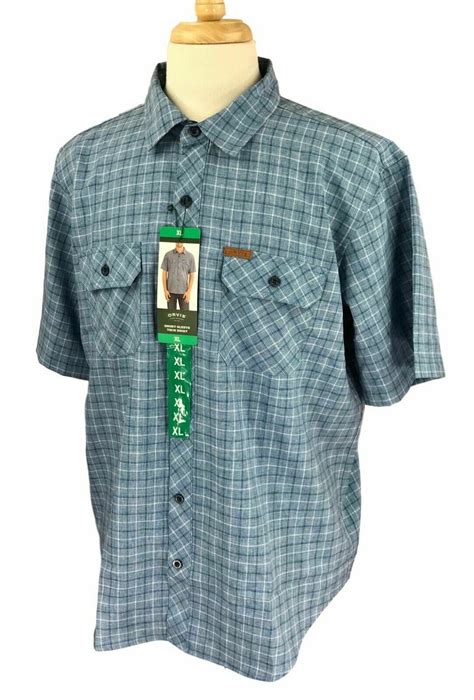 Orvis - Orvis Men's Short Sleeve Tech Shirt In Medium Blue Check, XL - Walmart.com - Walmart.com