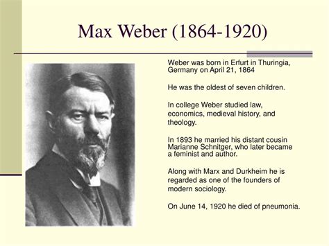 PPT - Max Weber (1864-1920) PowerPoint Presentation, free download - ID ...