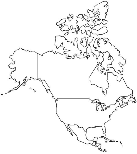 north america world map blank - Clip Art Library