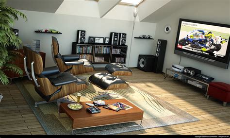 Modern Home Theatre Room Style Designs For Living Room - RooHome