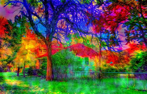 Most Psychedelic Autumn Art Photograph by Ron Fleishman