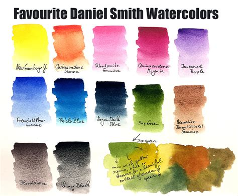 Daniel Smith Watercolors – my Top 10 Colors + free Swatch Sheet ...