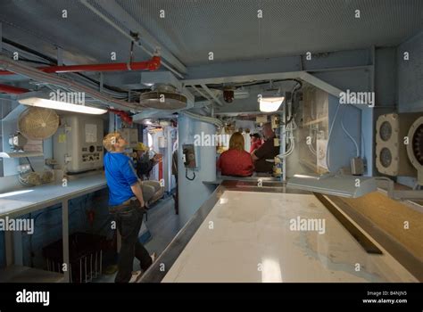 Bridge interior at USS Midway aircraft carrier museum ship in San Diego ...