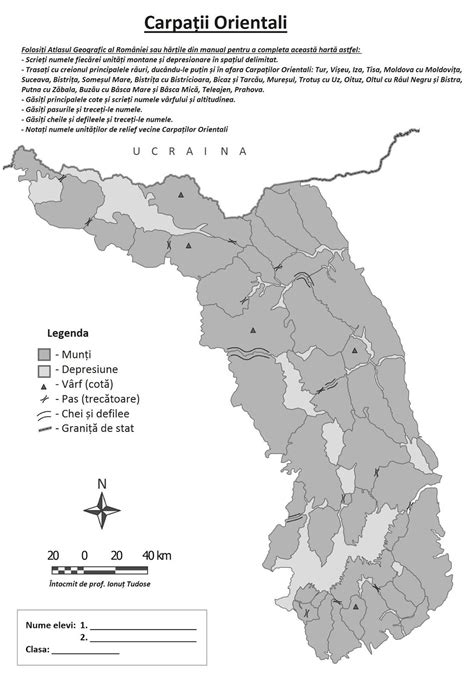 Carpatii Orientali Harta Muta
