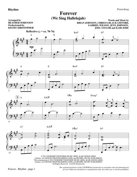 Forever (We Sing Hallelujah) - Rhythm by Heather Sorenson Sheet Music ...