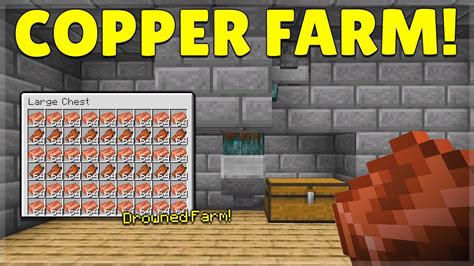 Minecraft How To Build The Easiest Copper Ingot Farm (MCPE, PC, PS4, Xbox, Switch) - YouTube