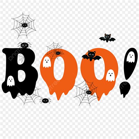 Hình ảnh Boo Halloween Với Nhện Ma Và Ma Cà Rồng PNG , Boo Halloween ...