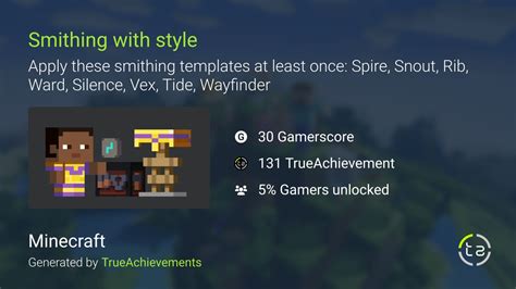 Smithing with style achievement in Minecraft (Kindle Fire)