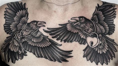 Traditional Crow Bird Tattoos