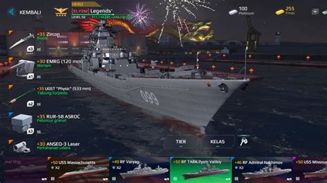 RF Pyotr Velikiy with full item Hero -Modern Warships Online Gameplay- - YouTube