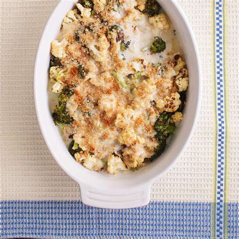 Cauliflower-Broccoli Gratin