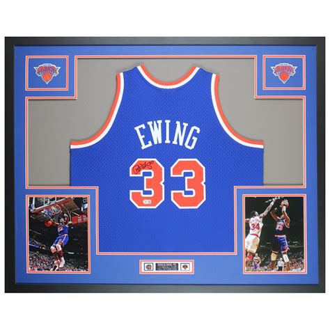 Patrick Ewing Signed Custom Framed Jersey Display (Beckett) | Pristine Auction