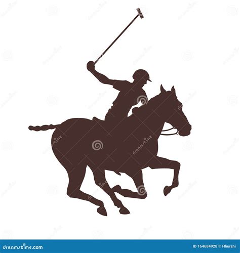 Silhouette of Polo Rider Horse Vector Illustration Stock Vector - Illustration of game ...