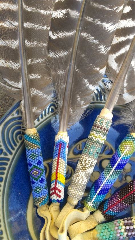 Gorgeous beaded smudging feathers to start the day! To learn more about ...