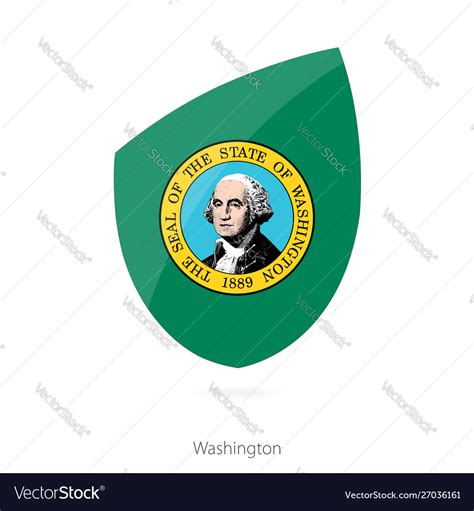 Flag washington Royalty Free Vector Image - VectorStock