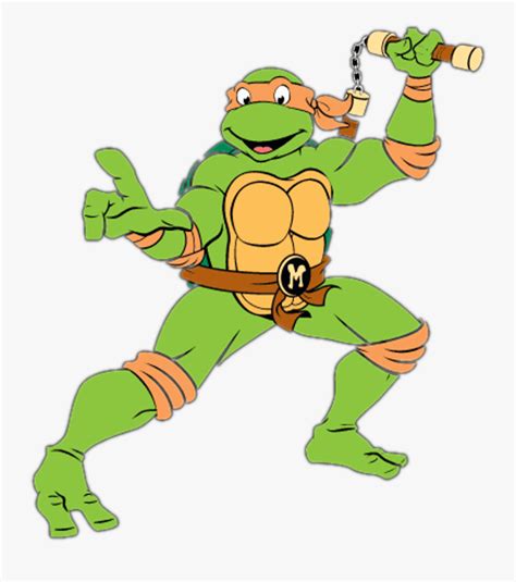 Michelangelo Teenage Mutant Ninja Turtles Cartoon , Free Transparent Clipart - ClipartKey