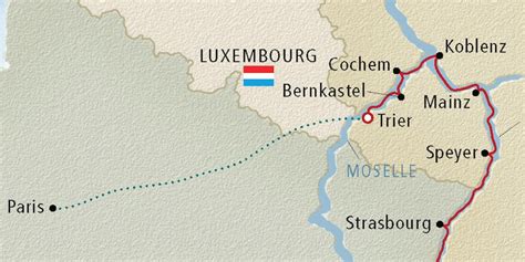 Moselle River Cruise Map